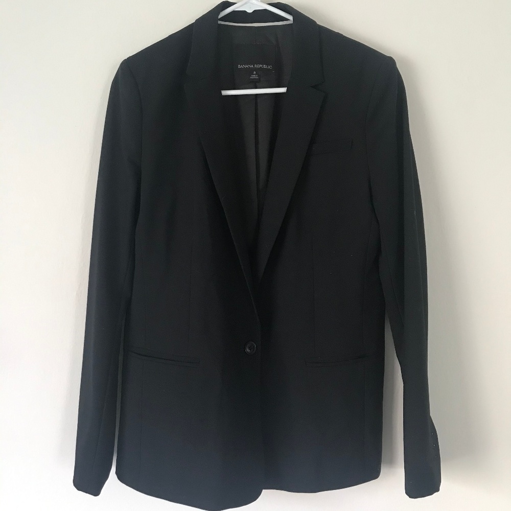 Black Blazer Banana Republic Size 8 Professional